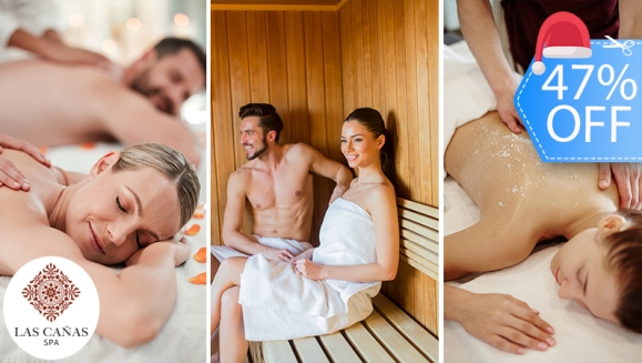 [Imagen:¡Paga Q699 en Lugar de Q1,310 por Sesión de Spa para 2 con Masaje Relajante + Sauna o Jacuzzi + Exfoliación Corporal + Infusión de Té + Smoothie o Gaseosa + 1 Carpaccio de Lomito para Compartir!]
