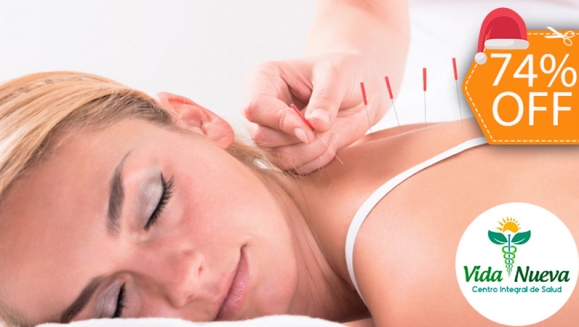 [Imagen:¡Paga $18 en Lugar de $70 por 1 Masaje Relajante + 1 Sesión de Acupuntura o de Cupping + 1 Ajuste Quiropráctico + Masaje Cráneo-Facial + Reflexología + Evaluación con Iridología (Estudio del Iris del Ojo)!]