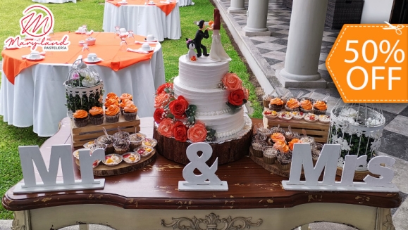 [Imagen:¡Paga $130 en Lugar de $260 por Pastel de 100 Porciones con Relleno Premium + Mesa de Postres + Montaje Especial!]