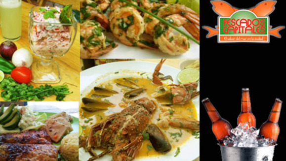 [Imagen:¡Paga $10 y consume $20 en todo el menú de Pescados Capitales, Mariscos y Carnes!]
