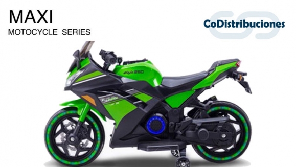 [Imagen:¡Paga Q1,625 en lugar de Q2,500 por Moto Deportiva Eléctrica para Niño Marca CuteBabies Modelo MAXI de Color a Elección entre Roja, Negra o Blanca o Verde!]