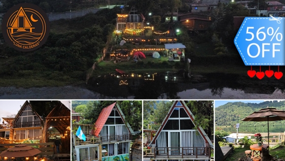[Imagen:¡Paga Q699 en Lugar de Q1,600 por Estadía hasta para 7 Personas en Habitación Tipo Cabaña + Uso de Lancha de Remos + Uso de Instalaciones (Jardines, Ping-Pong, Voleibol, Fogata) + Impuestos Incluidos!]