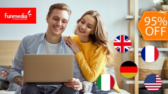 [Imagen:¡Paga $19 en Vez de $405 y Aprende hasta 4 Idiomas: 12 Meses de Curso Online Certificado de Idioma a Elección: Inglés, Alemán, Italiano o Francés + 12 MESES GRATIS DE OTRO CURSO!]