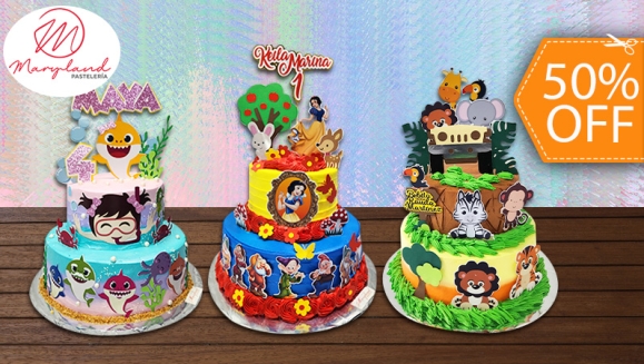 [Imagen:¡Paga $59.95 en Lugar de $120 por Pastel de 2 Pisos de 50 Porciones con Relleno Premium + Topper Cake Personalizado!]