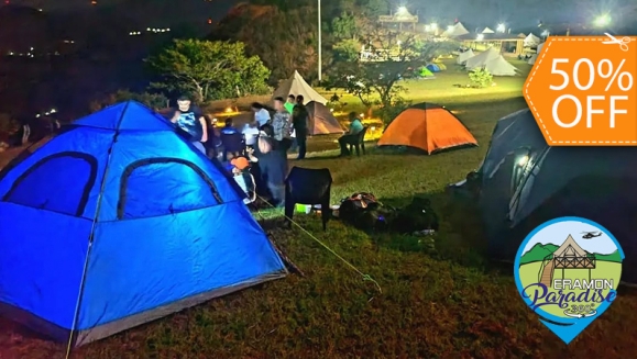 [Imagen:¡Válido 31 de Agosto! ¡Paga $35 en Vez de $70 por Camping Tradicional en Eramon 360 Para 1 Persona, Incluye: Tienda de Acampar + Sleeping Bag + Guía Turístico + Transporte de Ida y Regreso con Aire + 1 Tirada del Columpio Más Alto del País!]