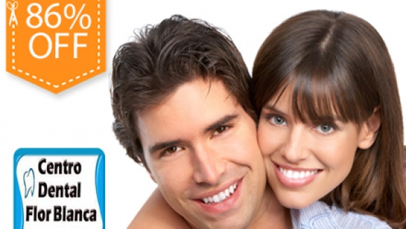 [Imagen:¡Paga $21 en lugar de $155 por Diagnóstico dental + Evaluación de Ortodoncia + Limpieza con Ultrasonido + Aplicación de flúor + Aclaramiento con bicarbonato + 1 relleno estético o 2 sellantes en Centro Dental Flor Blanca!]