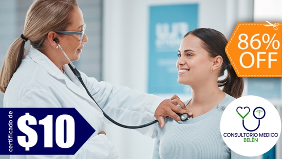 [Imagen:¡Paga $10 en Vez de $70 por Consulta Médica Integral, con Atención de Enfermedades Agudas y Crónicas + Diagnóstico Médico + Evaluación de Riesgo Cardiovascular + Evaluación Odontológica + Certificado de $10 en Cualquier Servicio de la Clínica!]