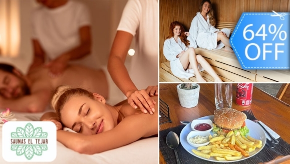 [Imagen:¡Día de Spa ilimitado para 2! ¡Paga Q250 en vez de Q700 por Dia de Spa con Circuito de Sauna Húmedo o Baño de Vapor + 30 Minutos de Masaje Corporal + 2 Tazas de Té + 2 Menús de Hamburguesas y Papas Fritas con Gaseosas + Áreas de Descanso y Más!]