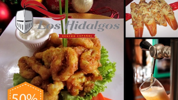 [Imagen:¡Paga $10 y consume $20 en todo el delicioso menú de Restaurante y Bar Los Hidalgos!]