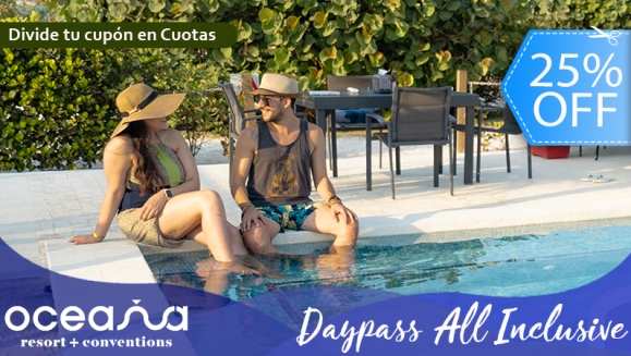 [Imagen:¡Paga Q599 en Lugar de Q800 por DayPass All Inclusive en Oceana Resort que Incluye: Desayuno y Almuerzo Buffet + Snacks Mañana y Tarde + Bebidas Ilimitadas!]