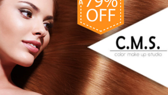 [Imagen:¡Paga Q55 en lugar de Q260 por Corte Personalizado +Tratamiento Capilar Hidratante TIGI + Tratamiento Sellador de Puntas TIGI + Planchado o Cepillado en CMS Color Make Up Studio!]