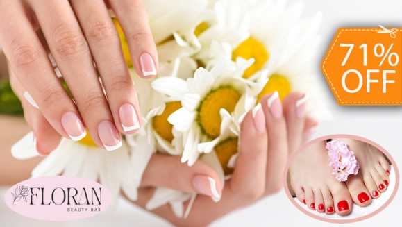 [Imagen:¡Paga $13 en Lugar de $45 por Set de Uñas Acrílicas a Elección: French, Cover o Color + Manicure Express + Pedicure Express con Esmaltado Permanente!]
