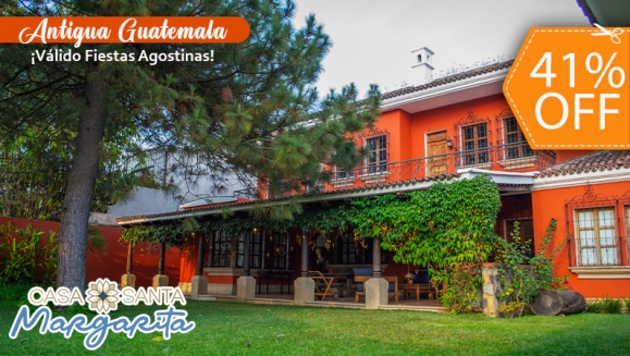 [Imagen:¡Vacaciones Agostinas en Guate! ¡Paga $50 en Lugar de $85 por Estadía para 2 en Antigua Guatemala + 2 Desayunos Chapines!]