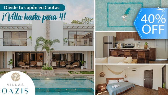 [Imagen:¡Paga Q1,399 en Lugar de Q2,340 por Estadía en Monterrico para 4 Personas en Villa de Lujo Equipada Con: Habitaciones con Aire Acondicionado, Cocina, Comedor, Sala, Jacuzzi Privado, Piscinas, Áreas Para el Descanso y Más!]