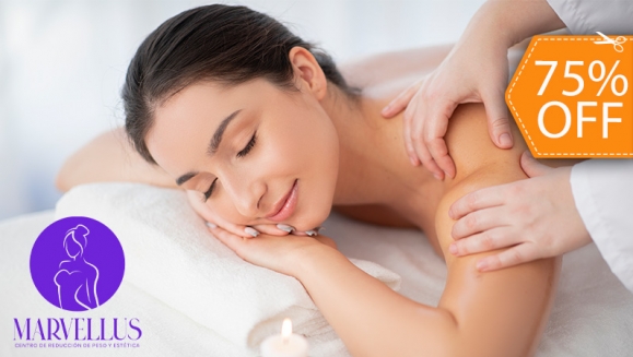 [Imagen:¡Paga $10 en Lugar de $40 por Masaje Relajante + Masaje Cráneo-Facial + Reflexología!]