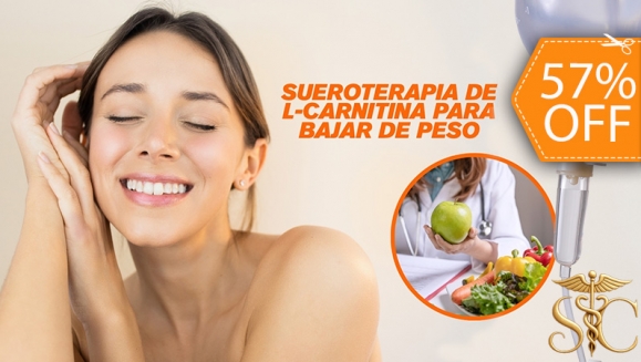 [Imagen:¡Paga $26 en Lugar de $60 por Sueroterapia de L-Carnitina para Bajar de Peso + Consulta Nutricional!]