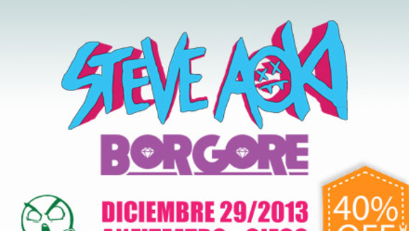 [Imagen:¡Cierra este 2013 al ritmo de la música electrónica! ¡Paga $18 en lugar de $30 por entrada GENERAL al primer concierto de Steve Aoki y Borgore en El Salvador por Istmo Music!]
