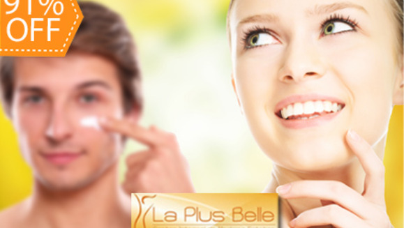 [Imagen:¡Paga $39 en lugar de $420 por 2 Microdermoabrasiones + 3 Limpiezas Profundas + 2 Altafrecuencias + 1 Ultrasonido + 1 E-light + 1 Evaluación Magic Mirror + 3 Masajes de Cuello y Hombros en La Plus Belle! ¡Sólo 303 cupones disponibles!]