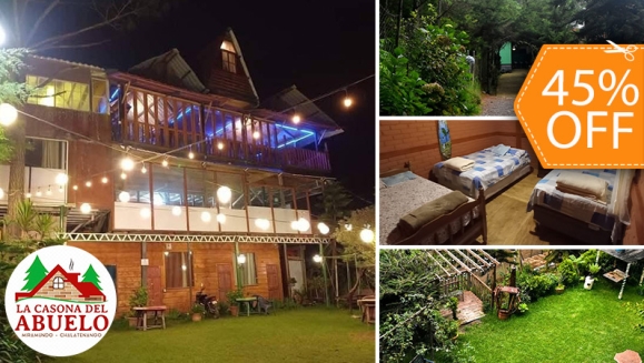 [Imagen:¡Un Rincón de Naturaleza y Tranquilidad en La Casona del Abuelo, San Ignacio, Chalatenango! ¡Paga $55 en Lugar de $100 por Estadía de 1 Noche para 4 Personas + 2 Desayunos Típicos!]