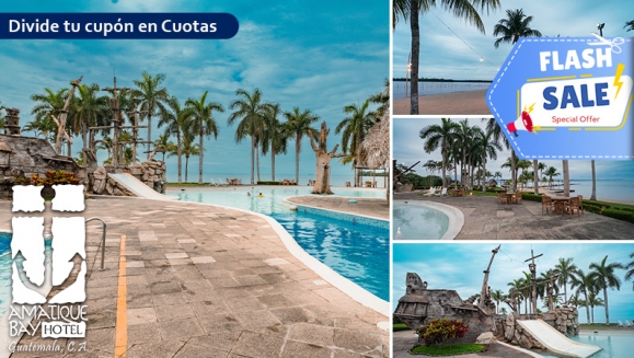[Imagen:¡FLASH SALE Fin de Semana en Amatique Bay Resort! ¡Paga Q982 en Vez de Q1,227 por Estadía para 15 o 16 de Noviembre en Habitación Studio Para 2 Adultos y Hasta 2 Niños + 2 Desayunos + Uso de Instalaciones + Impuestos! ¡Solo 10 Cupones Disponibles!]