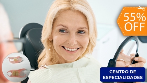 [Imagen:¡Paga $250 en Lugar de $550 por Prótesis Dental Unilateral Removible (Hasta 5 Dientes) + Diagnóstico y Evaluación con Cámara Intraoral + Limpieza con Ultrasonido + Pulido Dental + Aplicación de Flúor + 2 Sellantes + Evaluación de Cordales!]