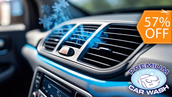 [Imagen:¡Paga $15 en Lugar de $35 por Carga de Aire Acondicionado + Detección de Fugas + Prueba de Presión + Carga de Gas + Vacio del Sistema + Lavado Exterior del Condensador + Aromatizado de Sistema de Aire!]