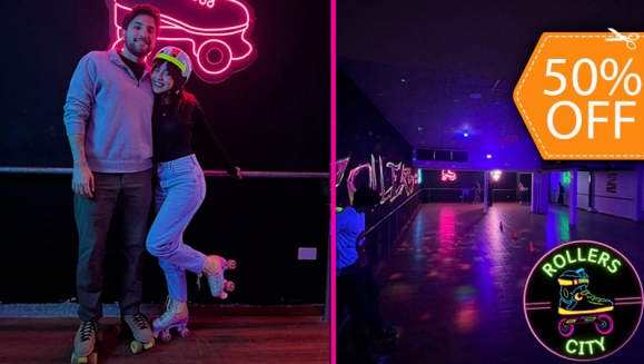[Imagen:¡Paga $10 en Lugar de $20 por 1 Hora de Patinaje para 2 Personas + Alquiler de Patines en Rollers City!]