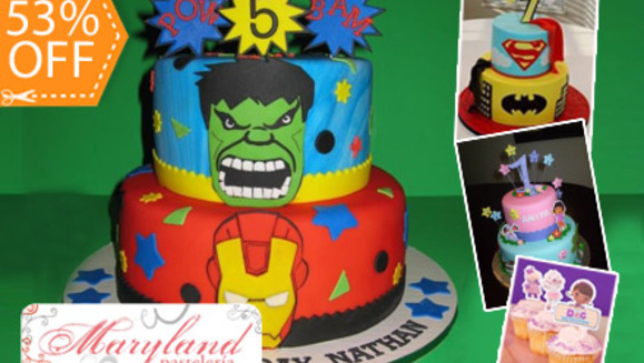 [Imagen:¿Eres amante de los postres? ¡Paga $28 en lugar de $60 por Pastel Decorado de 40 porciones o 35 Cupcakes decorados sabor a elección en Maryland Pastelería!]