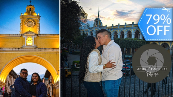 [Imagen:¡Paga Q199 en Lugar de Q950 por Sesión Fotográfica Romántica en Antigua Guatemala Hasta para 4 Personas que Incluye: Tour Fotográfico de 45 a 60 Minutos + 15 Fotografías Editadas + 3 Fotografías Impresas Tamaño 5x7!]