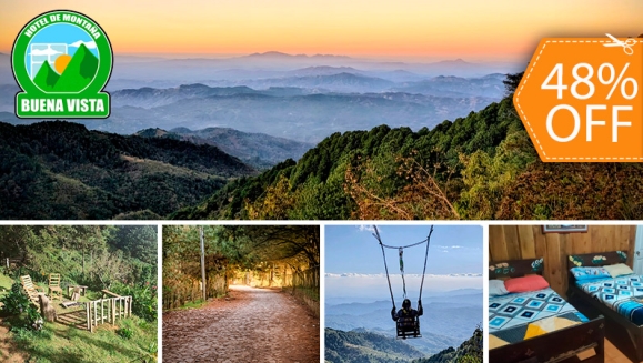 [Imagen:¡Conéctate con la Naturaleza en Miramundo, Chalatenango! ¡Paga $42 en Lugar de $80 por Estadía de 1 Noche para 4 Personas + Almuerzos: 4 Hamburguesas con Papas Fritas y 4 Bebidas!]