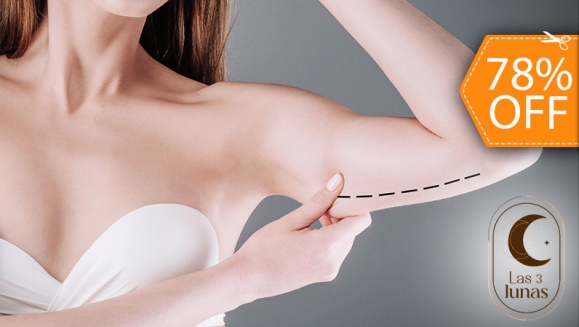 [Imagen:¡Paga $28 en Lugar de $125 por 18 Tratamientos para Reducción de Brazos: 3 Criolipólisis + 3 Lipoláser + 3 Mesoterapias Virtuales + 3 Tonificadores Musculares + 6 Lipogeles + Evaluación Estética + Toma de Medidas y Peso + Menú Detox!]
