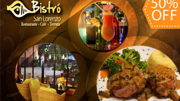 [Imagen:¡Paga $12 y consume $24 en Todo el Delicioso Menú de Bistró San Lorenzo!]