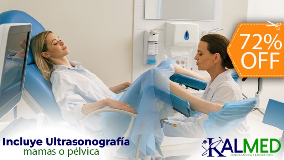 [Imagen:¡Paga $18 en Lugar de $65 por Chequeo Médico Preventivo Femenino que Incluye: Toma de Citología + Ultrasonografía de Mamas o Pélvica + Evaluación Pélvica y de Mamas + 60 % OFF en 1 Ultrasonografía a Elección Extra!]