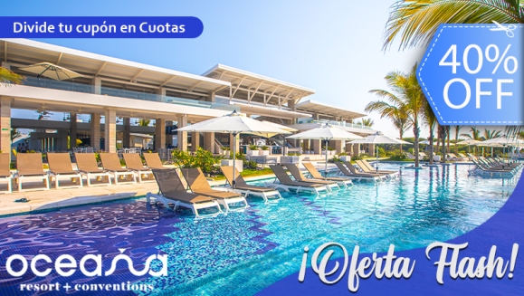 [Imagen:¡OFERTA FLASH! ¡Oceana Resort TODO INCLUIDO! ¡Paga Q1,830 en vez de Q3,040 por Estadía Familiar para 2 Adultos y 2 Niños (De 0 a 5 Años) en Habitación Doble Standard + Impuestos Incluidos!  ¡Solo 75 Cupones Disponibles!]