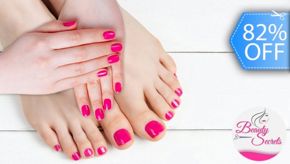 [Imagen:¡Paga Q85 en Lugar de Q480 por Manicure y Pedicure Spa: Aplicación de Esmalte Permanente en Manos y Pies + Exfoliación con Sales Minerales!]