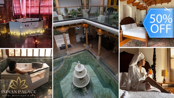 [Imagen:¡Paga Q799 en Lugar de Q1,600 por Estadía Romántica para 2 Personas en Habitación Suite Deluxe + Desayunos + Decoración Romántica Standard: Pétalos de Rosa + Velas + Chocolates + 2 Cocteles!]