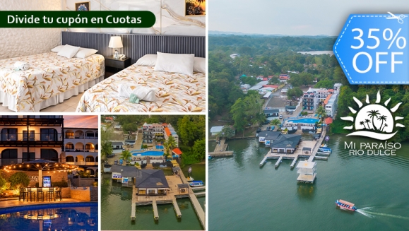 [Imagen:¡Paga Q1,768 en Lugar de Q2,720 por Estadía de 3 Días y 2 Noches Para Hasta 4 Personas en Río Dulce: Habitación Doble con A/C + 4 Desayunos + Piscinas + Ingreso a Museo y Más!]