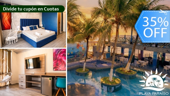 [Imagen:¡Paga Q1,495 en Lugar de Q2,300 por Estadía de 2 Días y 1 Noche Para 2 Personas en Monterrico: Habitación Deluxe King + 2 Desayunos + 2 Almuerzos +  2 Cenas + 2 Mini Snacks + 2 Bebidas de Bienvenida + Piscinas + Playa y Más!]