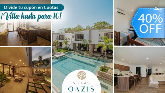 [Imagen:¡Paga Q1,875 en Lugar de Q3,120 por Estadía en Monterrico en Villa de Lujo (Hasta para 10 Personas): Habitaciones con A/C, Cocina Completa, Comedor, Sala, Jacuzzi Privado, Piscinas, Acceso a Playa Privada y Más!]