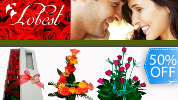 [Imagen:¡Paga Q125 en lugar de Q250 en Diseño Floral especial de San Valentín de 12 Rosas o 12 Gerberas en Lobest!]
