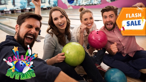 [Imagen:¡Flash Sale del 30 de Junio al 7 de Julio! ¡Paga $13 en Lugar de $26.25 por 1 Hora de Boliche para 5 Personas + Alquiler de 5 Pares de Zapatos!]