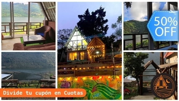 [Imagen:¡Paga Q499 en Lugar de Q1,000 por Estadía para 4 Personas en Habitación Tipo Cabaña + Uso de Lancha de Remos + Uso de Instalaciones (Jardines, Hamacas, Fogata y Juegos de Mesa) + Impuestos Incluidos!]