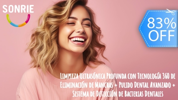 [Imagen:¡Paga Q99 en Lugar de Q599 por Limpieza Ultrasónica Profunda con Tecnología 360 de Eliminación de Manchas + Pulido Dental Avanzado + Sistema de Detección de Bacterias Dentales!]