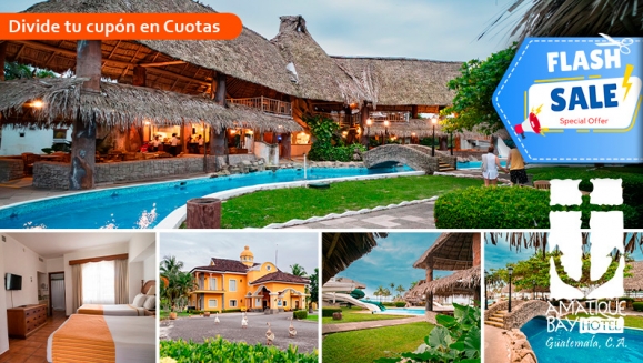 [Imagen:¡Escapada 5 Estrellas en Amatique Bay Hotel! ¡Paga Q829 en Lugar de Q1,061 por Estadía en Habitación Studio Sencilla o Doble Para 2 Adultos y Hasta 2 Niños + Desayunos + Uso Ilimitado de Instalaciones + Impuestos Incluidos!]