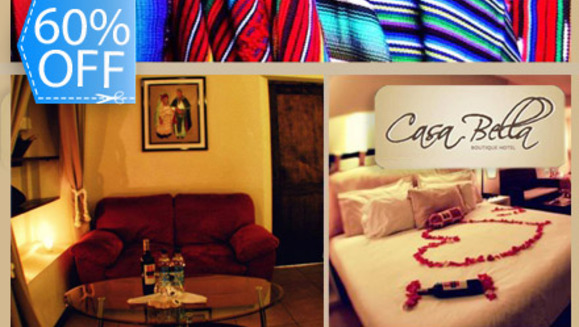 [Imagen:¡Paga Q520 en lugar de Q1300 por Estadía de una noche para 2 personas con impuestos incluidos + 2 Desayunos Típicos + Decoración con Pétalos de Rosas y Velas + Botella de Appletizer y boquitas en Hotel Casa Bella, Antigua Guatemala!]