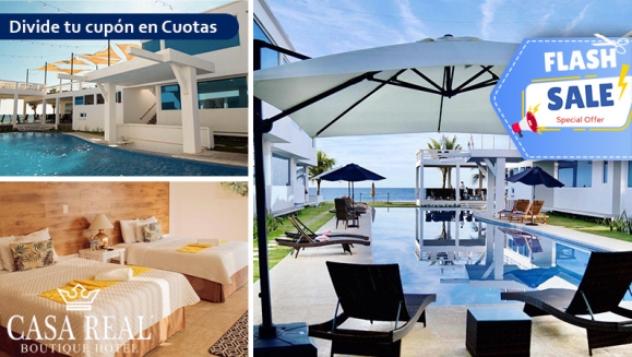 [Imagen:¡OFERTA FLASH! ¡Escape Frente al Mar en Casa Real Boutique, Monterrico! ¡Paga Q699 en Lugar de Q1,100 por Estadía en Habitación Doble Para Hasta 4 Personas + Playa Privada + Piscina y Más!]
