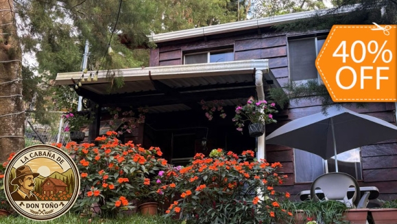 [Imagen:¡Escápate a Disfrutar de la Naturaleza! ¡Paga $78 en Lugar de $130 por Estadía de 1 Noche Hasta Para 5 Personas en Cabaña Totalmente Equipada en Los Naranjos, Juayúa!]