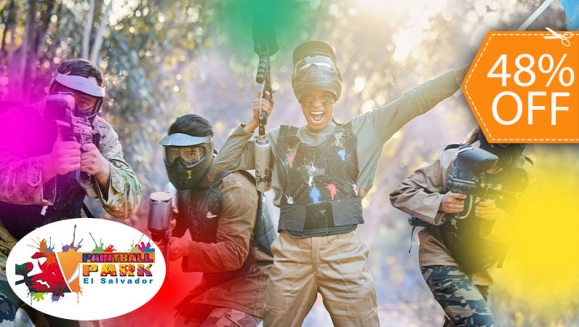 [Imagen:¡Que Comience la Diversión! ¡Paga $25 en Lugar de $48 por Batalla de Paintball para 4 Personas, que Incluye: 500 Paintballs + 4 Pistolas Tácticas con Cargador + 4 Máscaras + 4 Chalecos Protectores + Acceso a 3 Diferentes Escenarios de Juego!]