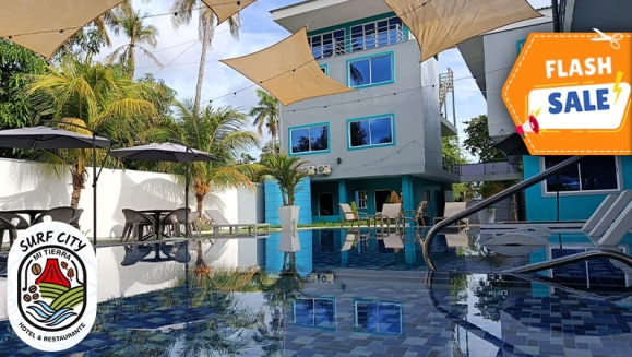 [Imagen:¡Flash Sale en Surf City, La Libertad para Escaparte en Pareja! ¡Paga $61 en Lugar de $103 por Estadía de 1 Noche Hasta Para 2 + 2 Desayunos Típicos! ¡Solo 33 Cupones Disponibles!]