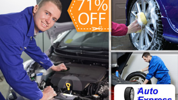 [Imagen:¡Paga $26 en vez de $90 por Cambio de Aceite ENI y Filtro KAISER+ 4/4 de aceite 20w50 + Alineado y Balanceo + Revisión Completa de Frenos y Amortiguadores + Rotación de Llantas + Carwash completo y Pasteado a Máquina + 1 Aroma en Auto Express!]